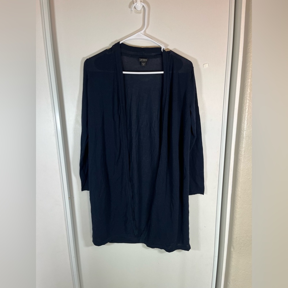 J.Jill Wearever Collection Open Front Cardigan Women XSP Blue Minimalist Capsule